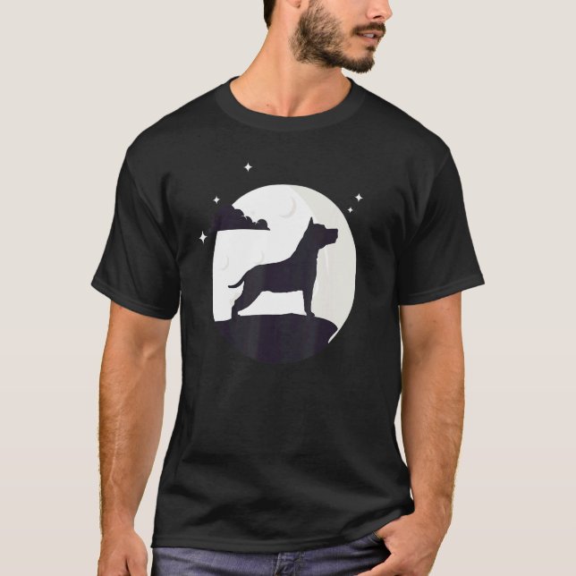 Amstaff American Stafford Terrier Retro T Shirt (Framsida)