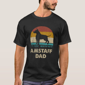 Amstaff Dad American Staffordshire Terrier Dog Lov T Shirt