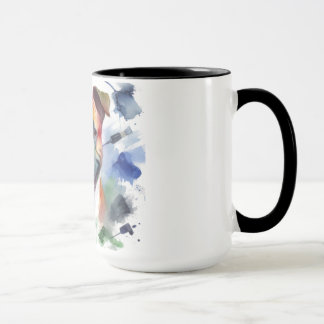 Amstaff färgrik.  mugg