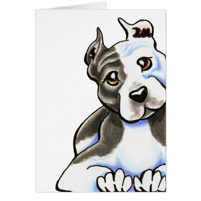 Amstaff Lean på mig Hälsningskort (Framsidan)