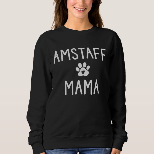Amstaff Mama American Staffordshire Dog  Mama T Shirt (Framsida)