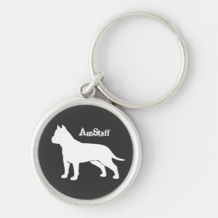 AmStaff Rund Silverfärgad Nyckelring