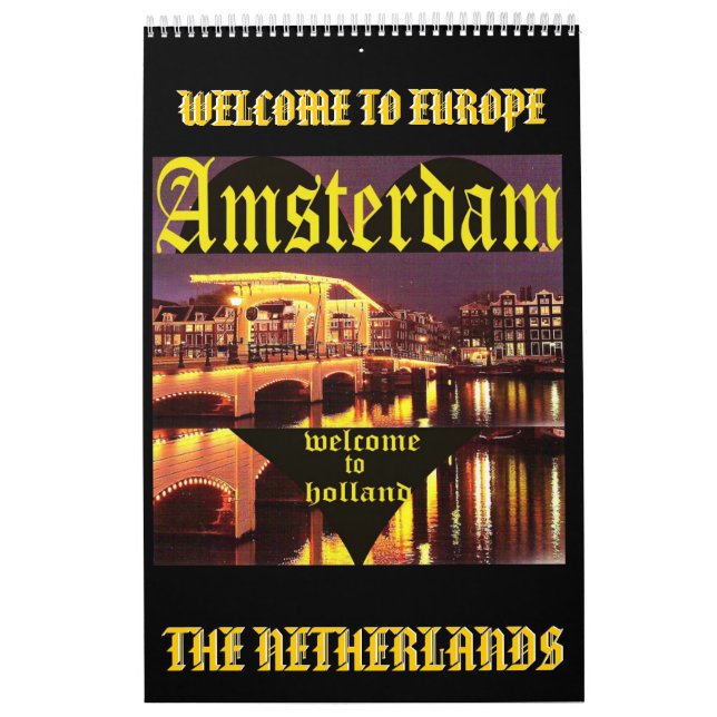 AMSTERDAM 1, AMSTERDAM, HOLLAND,… - skräddarsy Kalender (Omslag)