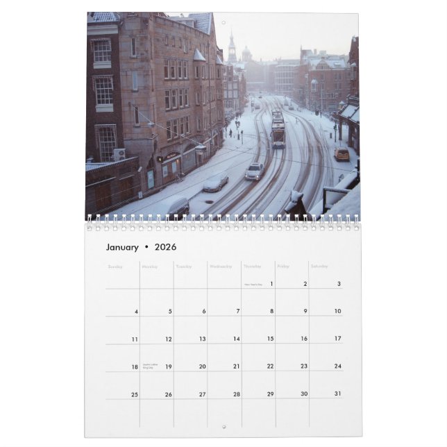 Amsterdam 2014 - Anpassningsbar utskrivaven Kalender (Jan 2026)