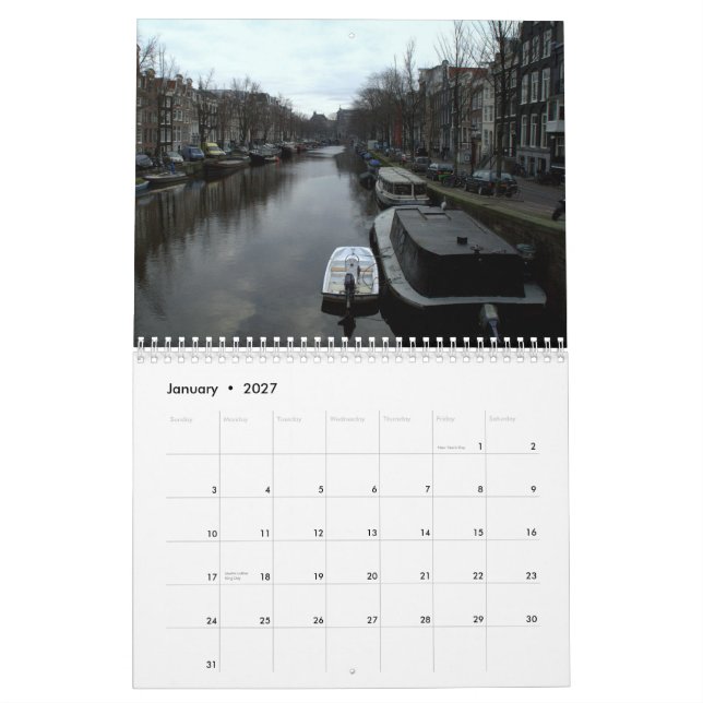 Amsterdam 2016 kalender (Jan 2027)