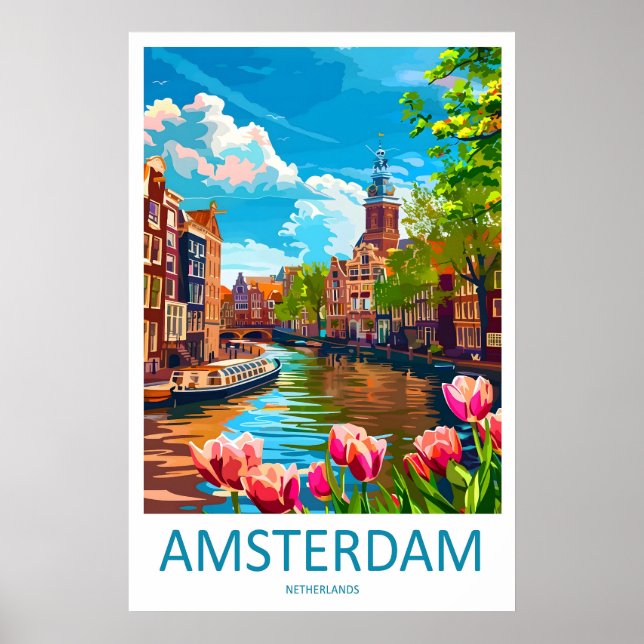 Amsterdam Affisch Nationell ResaVintage Park Skidå (Framsidan)