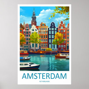 Amsterdam Affisch Resa Nationell Vintage Park Skid