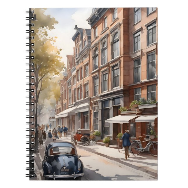 Amsterdam akvarellmålning anteckningsbok (Framsidan)