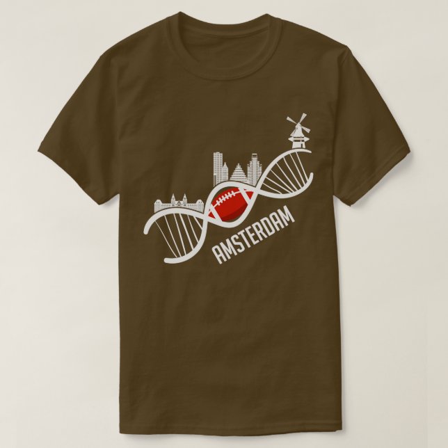 Amsterdam American Football Skyline Netherlands  c T Shirt (Design framsida)