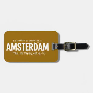 AMSTERDAM-anpassningsbarnas bagagemärke Bagagebricka