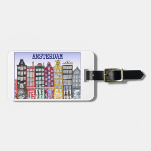 Amsterdam bagagemärkre med den original- bagagebricka