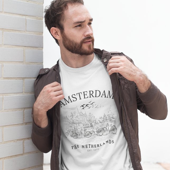 Amsterdam Beautiful Vintage Landscape T Shirt (Skapare uppladdad)