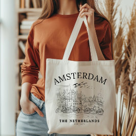 Amsterdam Beautiful Vintage Landscape Tygkasse