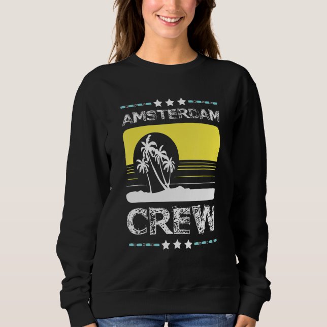 Amsterdam Besättning Semesterfest Lag T Shirt (Framsida)