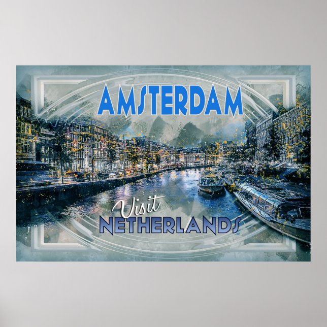 Amsterdam, Besök Nederländerna från serie... Poster (Framsidan)