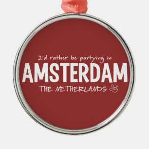 AMSTERDAM beställnings- färgprydnad Julgransprydnad Metall