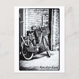 Amsterdam, Bicycle, helgdag Nederländerna Vykort