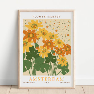 Amsterdam blomstermarknad Botanisk Poster