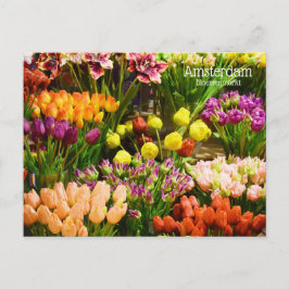 Amsterdam blomstermarknad vykort