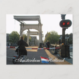 Amsterdam Bridge Holland Postcard Vykort