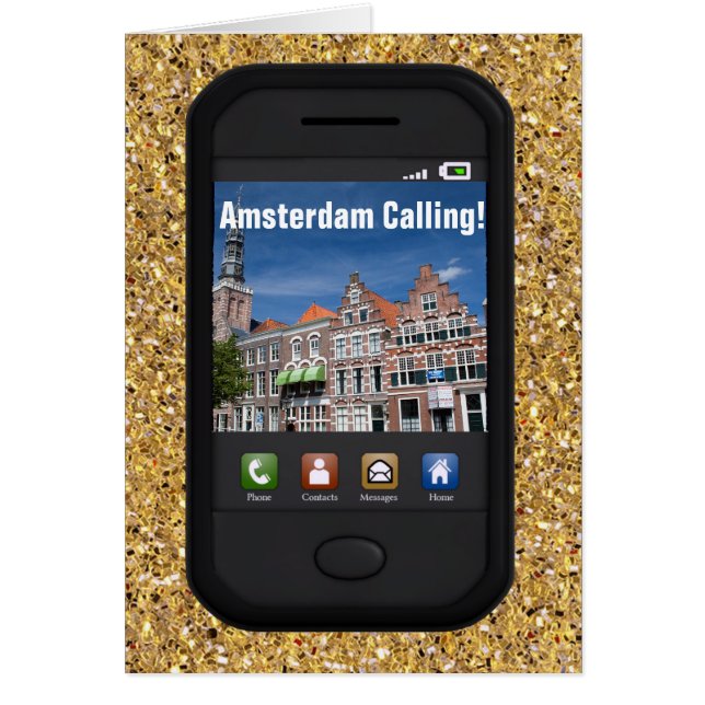 Amsterdam Calling Hälsningskort (Framsidan)