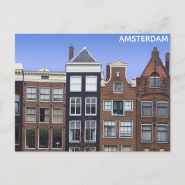 Amsterdam Canal Homes Dutch Travel Vykort