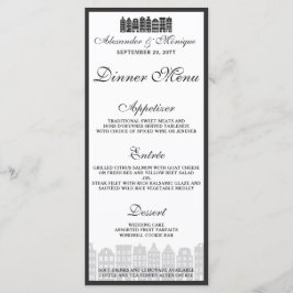 Amsterdam Canal Houses Dutch Bröllop Middag Menu Meny