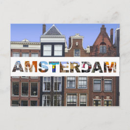 Amsterdam Canal Houses Dutch Travel Photos Vykort