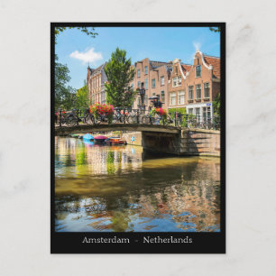 Amsterdam Canal, Nederländerna Vykort