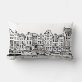Amsterdam Canal Netherlands Cityscape Illustration Lumbarkudde