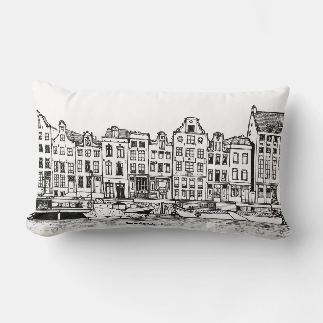 Amsterdam Canal Netherlands Cityscape Illustration Lumbarkudde (Framsida)