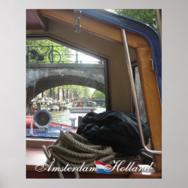 Amsterdam Canal Tour Boat Poster
