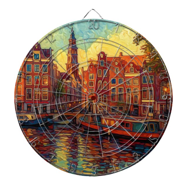 Amsterdam canhouse van Gogh stil Darttavla (Framsidan)
