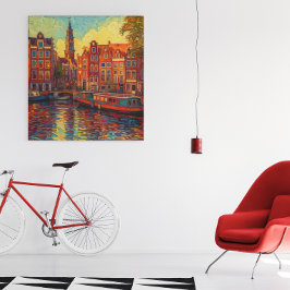 Amsterdam canhouse van Gogh stil Poster