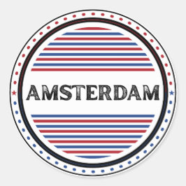 Amsterdam City Pride Emblem – Nederländsk identite Runt Klistermärke