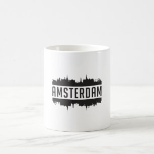Amsterdam City Skyline Cityscape Life Funny Gift Kaffemugg
