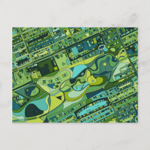 Amsterdam City Structure Karta Vykort