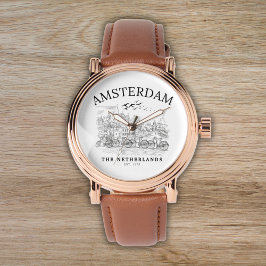 Amsterdam Cute Vintage Landscape Armbandsur