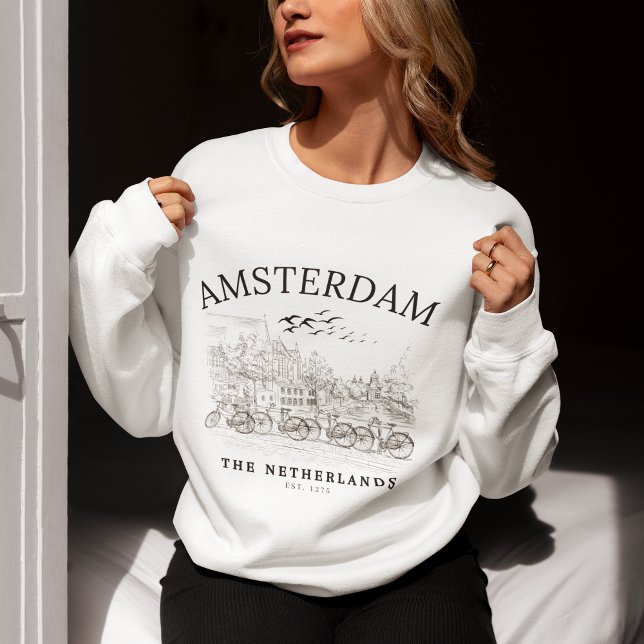 Amsterdam Cute Vintage Landscape T Shirt (Skapare uppladdad)