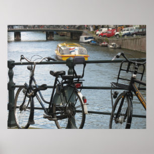 Amsterdam cykelaffisch poster