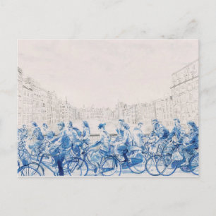 Amsterdam - cykla genom staden vykort