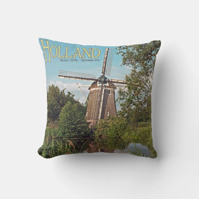 Amsterdam - De 1100 Roe väderkvarn Kudde (Framsida)