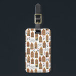 Amsterdam Dutch Houses Tulips Bikes Mönster White Bagagebricka<br><div class="desc">Dekorera ditt kök med den här fantastisk-väskan märkre. Gör en underbar gåva till en resenär! Du kan anpassa den och lägga till text på baksidan också, eller ditt monogram på framsidan. Se till att titta på alla alternativ i färg. Kolla min affär efter mycket mer färg och mönster plus matchande...</div>