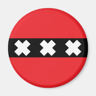 Amsterdam flagga magnet