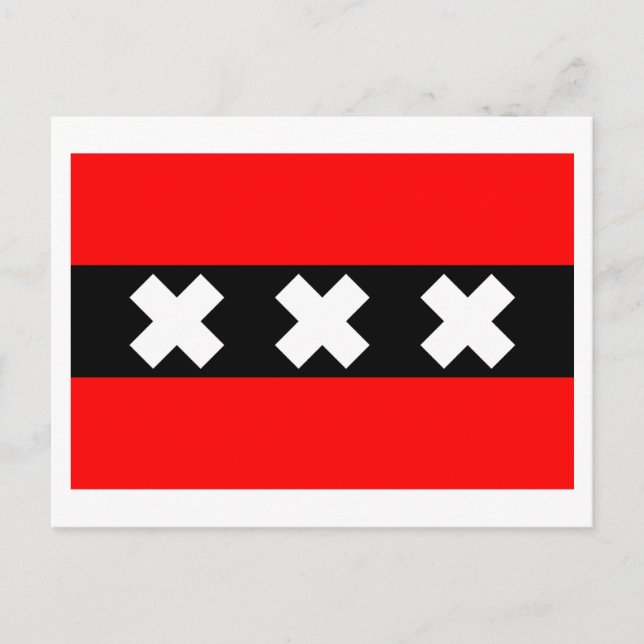 Amsterdam Flagga Vykort (Framsida)