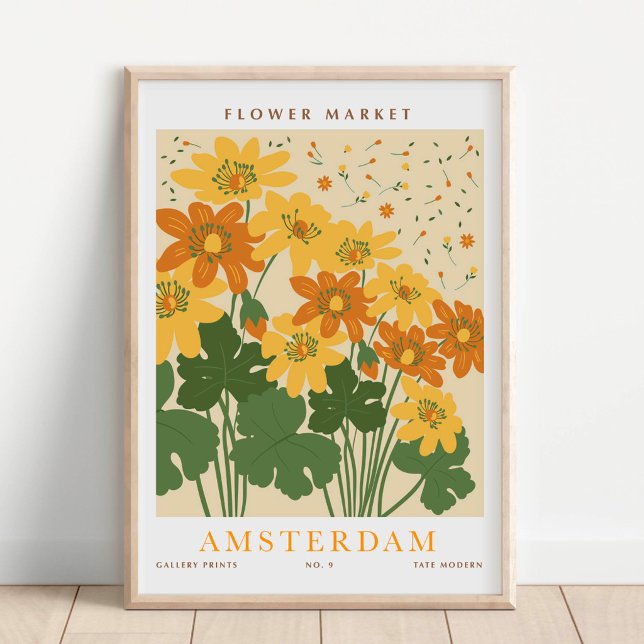 Amsterdam Flower Market Botanical Poster (Skapare uppladdad)