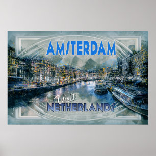 Amsterdam, från "Besök.." Poster