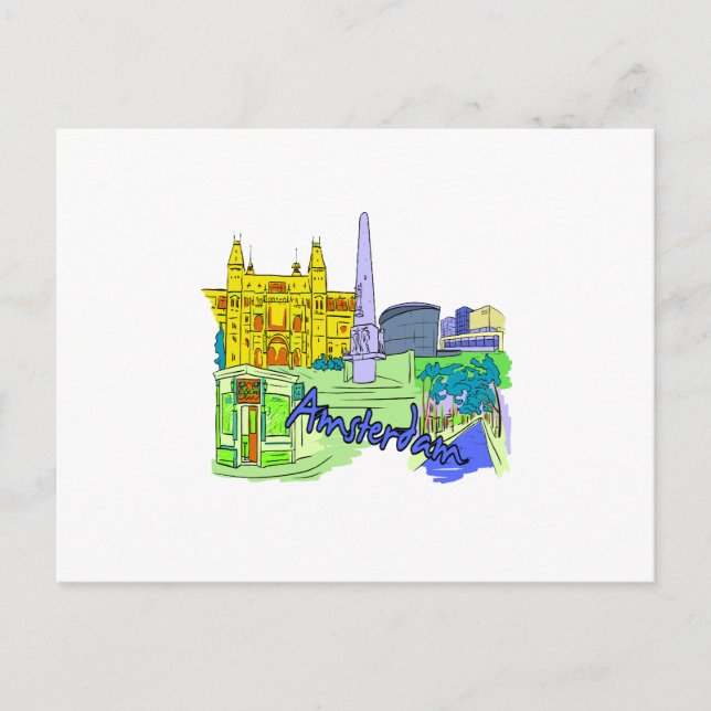 amsterdam grönt city image.png vykort (Framsida)