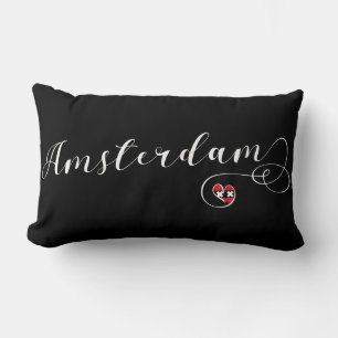 Amsterdam Heart Throw Cushion, Nederländerna Lumbarkudde