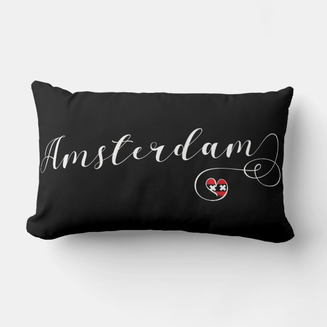 Amsterdam Heart Throw Cushion, Nederländerna Lumbarkudde (Framsida)